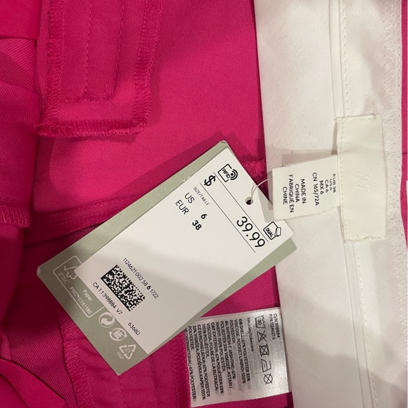 H&M Pink Trousers US Size 28/6 - Picture 4 of 4